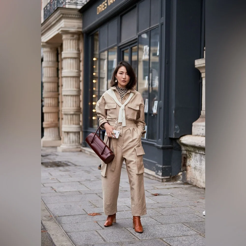 Yoana Baraschi Safari Utility Convertible Dress in Khaki - Picture 11 of 12